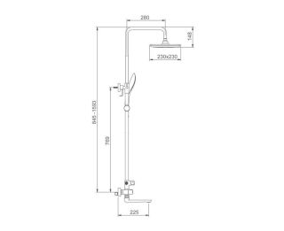 Душевая стойка Gappo G2449 белый/хром